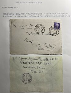 1939 Italian Volunteer CTV PO 3 Spain Civil War Cover To Varzi Italy With Letter