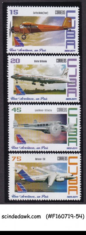 CUBA - 2014 AVIATION / AIRCRAFTS - 4V - MINT NH