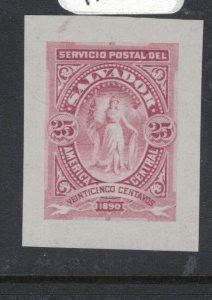 El Salvado  25c Plate Proof Imperf MNH (2fug)