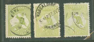 Australia  #47/47a/47b Used