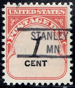 1959 1c Postage Due w/precancel ERROR f/STANLEY NM J89-841 SCARCE!