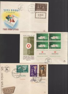 Israel 1954-60 Group of 22 First Day Covers All With Tabs