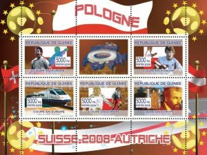 Guinea 2008 MNH - Polish football players, Swiss train. Mi 5386-5390