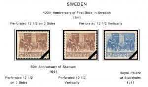 COLOR PRINTED SWEDEN 1941-1970 STAMP ALBUM PAGES (47 illustrated pages)