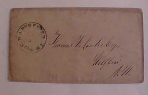 US 3 PAID  MANCHESTER NEW HAMPSHIRE COVER   1851