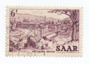 Saar 1952 Scott 237 used - 6fr, Transporter bridge, Mettlach