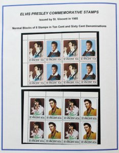 Saint Vincent 1985 Elvis Presley Mint NH Stamp Collection