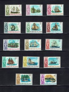 Norfolk Island: 1967, Ships definitive set, Mint Never Hinged