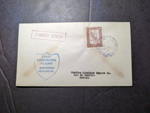 1928 Paraguay Airmail Dolittle Test Flight Cover to Rio De Janeiro Brazil