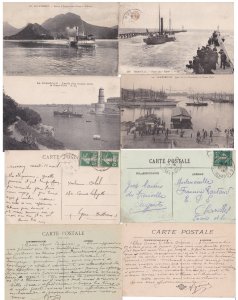 Lot 4 Postcards - France Trouville Marseille