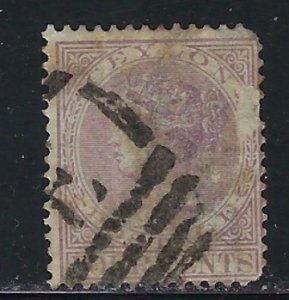 Ceylon 63 Used 1880 issue; rough perfs (an6349)