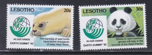 Lesotho # 938-939, Panda Bear & Harp Seal, Mint NH