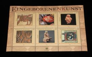 U.N.VIENNA #346, 2004, INDIGENOUS ART, SOUVENIR SHEET, MNH,NICE! LQQK!