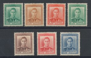 1938-44 NEW ZEALAND - Stanley Gibbons #603-609 - MH*