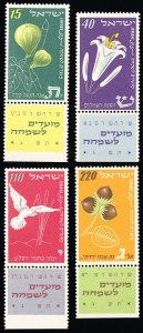 Israel Stamps # 66-9 MNH XF With Tabs