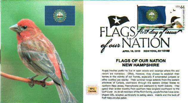 MPG Cachets 4307 New Hampshire Purple Finch 