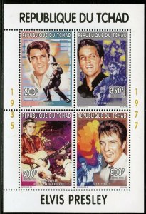 CHAD  1997  ELVIS PRESLEY imperforate SHEET MINT NEVER HINGED 