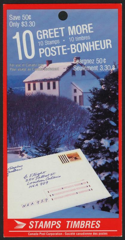 Canada 1259a Booklet BK106 sealed MNH Christmas, Snow