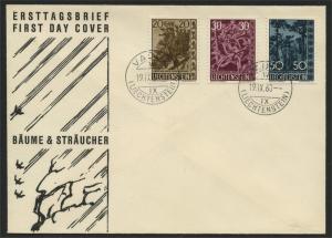 LIECHTENSTEIN, TREES 1960 FDC, UNCIRCULATED	