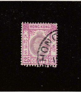 HONG KONG # 128 VF-KGV 25cts LIGHT USED CAT VALUE $80