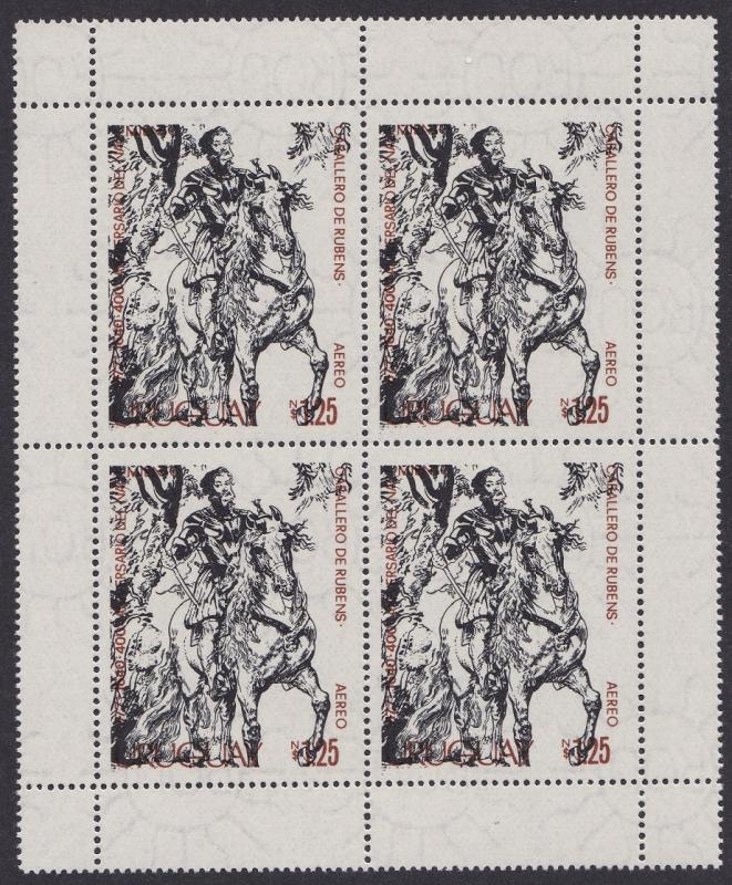 Uruguay Rubens 'Duke of Lerma Block of 4 RAR MI#1495 SC#C431