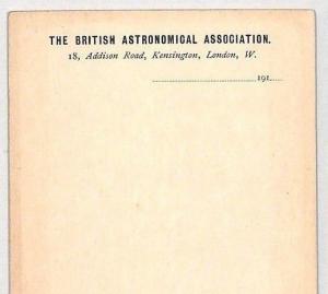 GB ASTRONOMY STATIONERY *British Astronomical Assoc* Cards{2} SCIENCE 1910s CB34