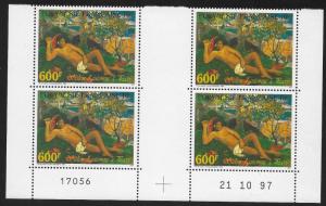 FRENCH POLYNESIA SC# 727  GUTTER B/4 #17056 FVF/MNH 1997