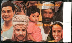 United Nations, NY- SC #669, J,K - MINT NH BLOCK OF 2 - 1995 - Item UNNY176NS19