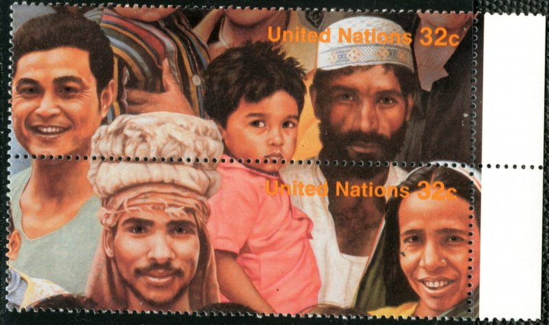 United Nations, NY- SC #669, J,K - MINT NH BLOCK OF 2 - 1995 - Item UNNY176NS19