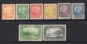 Canada 1928-29 GV Scroll Short Set to 12c MNH #149-56 CV$285