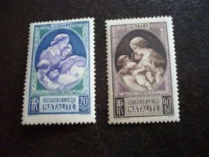Stamps - France - Scott# B90-B91 - Mint Hinged Set of 2 Stamps