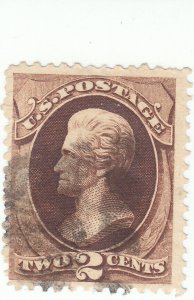 Scott # 157 - 2c Brown - Jackson-  Used - SCV - $25.00