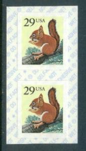 2489 29c Red Squirrel Fine MNH Coil Pair