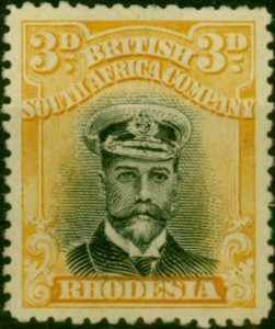 Rhodesia 1918 3d Black & Yellow SG259 Fine MM (3)