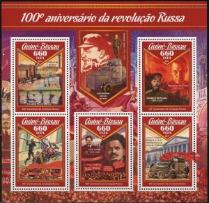 GUINEA BISSAU  2017 100th ANNIVERSARY OF THE RUSSIAN REVOLUTION SHEET  MINT NH