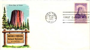#1084 Devils Tower - Fluegel Cachet 