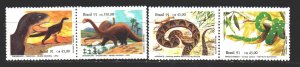 Brazil. 1991. 2415-18. Dinosaurs, snakes. MNH. 