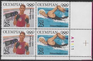 US #2499-2500  MNH Plate Block.  Olympics.   Nice.