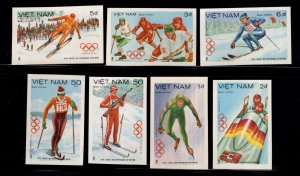 Unified Viet Nam Scott 1351-1357 Unused NGAI Imperforate Winter Olympic set