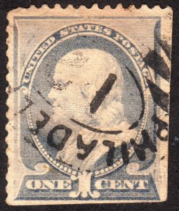 1887, US 1c, Franklin, Used, Sc 212