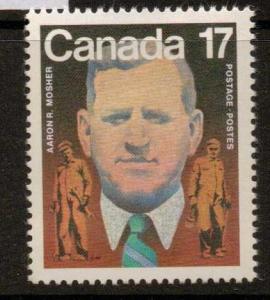 CANADA SG1022 1981 BIRTH CENT OF AARON R MOSHER MNH