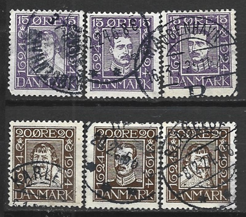 COLLECTION LOT 14543 DENMARK 6 STAMPS 1924 CV+$42