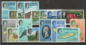 St Kitts & Nevis Sc #145-160A  set of 16  OG VF