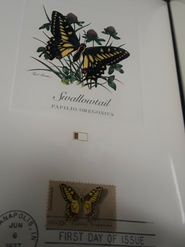 1977 First Day Butterflies With Fleetwood Prints- No Folder