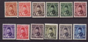 Egypt-Sc#234,234a-240- id9-unused og NH set-King Farouk-1939-46-extra #236 no ch