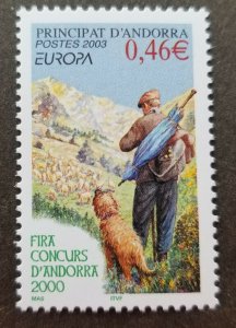 *FREE SHIP Andorra Europa CEPT Poster 2003 Dog Mountain Sheep Umbrella stamp MNH 