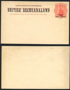 British Bechuanaland 1 1/2d O/P on QV 1d Red Foreign Postcard Mint