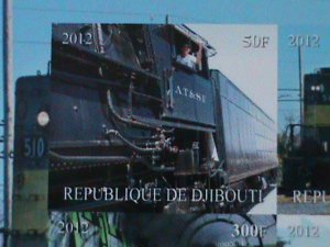 ​DJIBOUTI-2012-CLASSIC & MODEN TRAINS IMPERF-MNH S/S-VF WE SHIP TO WORLDWIDE