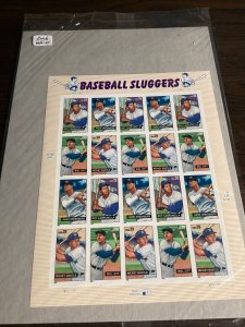 Scott#4080-83-Baseball Sluggers Sheet of 20 Stamps - MNH-2006-NIP-US