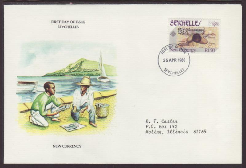 Seychelles New Currency 1980 Typed FDC BIN